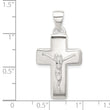 Sterling Silver Polished Crucifix Cross Pendant