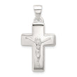 Sterling Silver Polished Crucifix Cross Pendant