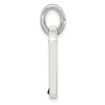 Sterling Silver Satin with Black Rhodium Cross Pendant