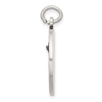 Sterling Silver Solid Antiqued St Michael Pendant