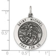 Sterling Silver Solid Antiqued St Michael Pendant