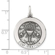 Sterling Silver Antiqued Solid Confirmation Pendant