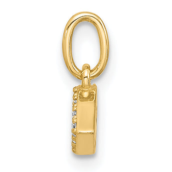 Sterling Silver Gold-tone Synthetic Blue Spinel and CZ Evil Eye Pendant