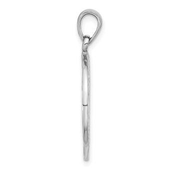 Sterling Silver Rhodium-Plated Polished Star of David in Tree Round Pendant