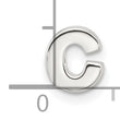 Sterling Silver E-coated Letter C Slide Charm
