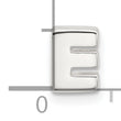 Sterling Silver E-coated Letter E Slide Charm