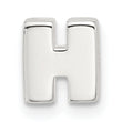 Sterling Silver E-coated Letter H Slide Charm
