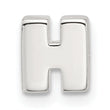 Sterling Silver E-coated Letter H Slide Charm