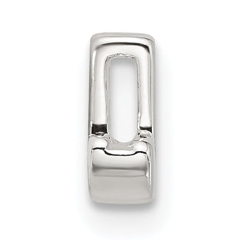 Sterling Silver E-coated Letter J Slide Charm