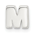 Sterling Silver E-coated Letter M Slide Charm