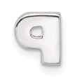 Sterling Silver E-coated Letter P Slide Charm