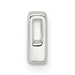 Sterling Silver E-coated Letter R Slide Charm