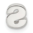 Sterling Silver E-coated Letter S Slide Charm