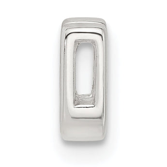 Sterling Silver E-coated Letter U Slide Charm
