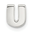 Sterling Silver E-coated Letter U Slide Charm