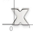 Sterling Silver E-coated Letter X Slide Charm