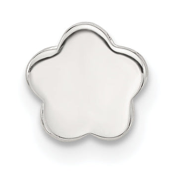 Sterling Silver E-coated Flower Slide Charm