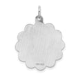 Sterling Silver Graduation Pearl Charm with Rhodium Finish