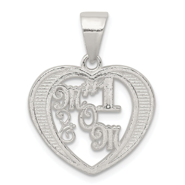 Sterling Silver # 1 Mom Charm