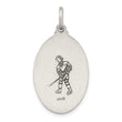 Sterling Silver Antiqued St. Christopher Hockey Medal