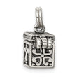 Sterling Silver Antiqued Angel Prayer Box Charm