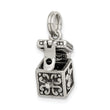 Sterling Silver Antiqued Angel Prayer Box Charm