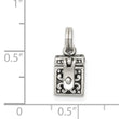 Sterling Silver Antiqued Angel Prayer Box Charm