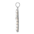 Sterling Silver Rhodium-Plated Pearl Cross Pendant Elegant & Polished