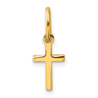 Sterling Silver Gold-tone Polished Small Cross Charm
