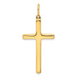 Sterling Silver Gold-tone Polished Cross Pendant