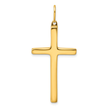 Sterling Silver Gold-tone Polished Cross Pendant