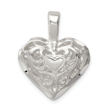 Sterling Silver Filigree Heart Pendant