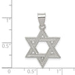 Sterling Silver Satin Star of David Charm