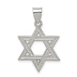 Sterling Silver Satin Star of David Charm