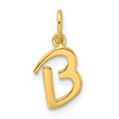 Sterling Silver Gold-tone Polished Letter B Initial Charm