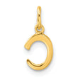Sterling Silver Gold-tone Polished Letter C Initial Charm