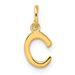 Sterling Silver Gold-tone Polished Letter C Initial Charm