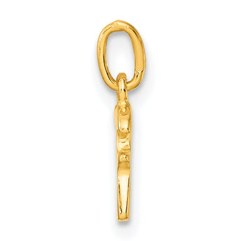 Sterling Silver Gold-tone Polished Letter E Initial Charm