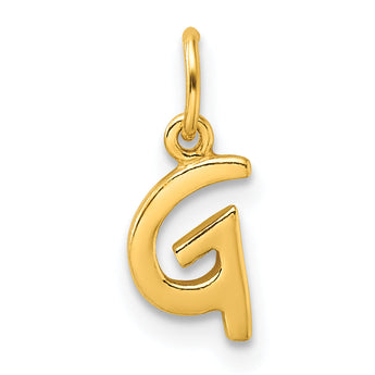 Sterling Silver Gold-tone Polished Letter G Initial Charm