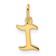 Sterling Silver Gold-tone Polished Letter I Initial Charm