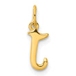 Sterling Silver Gold-tone Polished Letter J Initial Charm