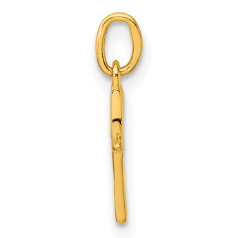 Sterling Silver Gold-tone Polished Letter K Initial Charm