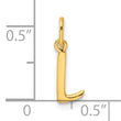 Sterling Silver Gold-tone Polished Letter L Initial Charm