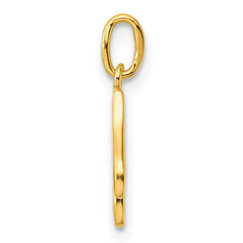 Sterling Silver Gold-tone Polished Letter M Initial Charm