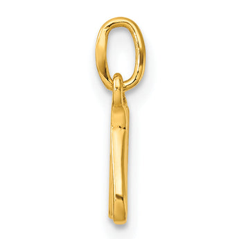 Sterling Silver Gold-tone Polished Letter N Initial Charm