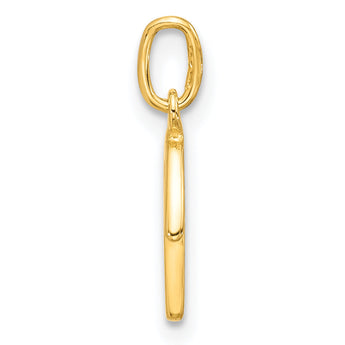 Sterling Silver Gold-tone Polished Letter R Initial Charm