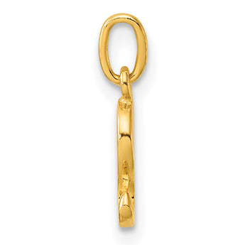 Sterling Silver Gold-tone Polished Letter S Initial Charm