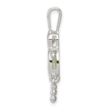 Sterling Silver Boy Charm with CZ & August Birthstone