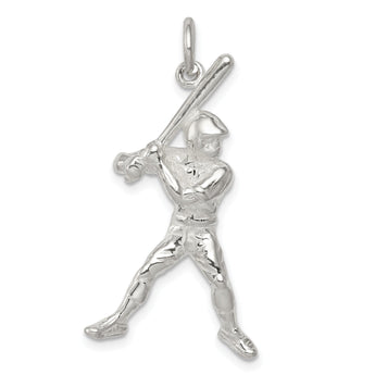 Sterling Silver Baseball Batter Charm