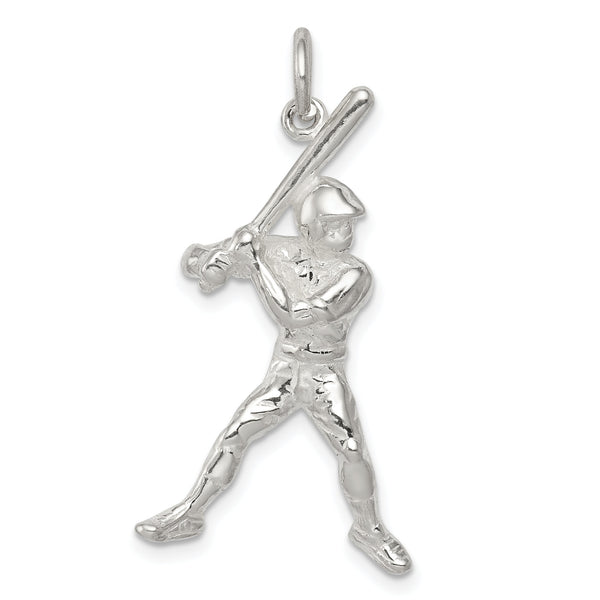 Sterling Silver Baseball Batter Charm
